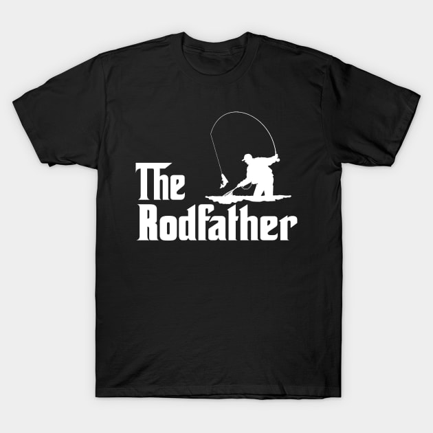 The Rodfather Funny Fishing Gift for Fisherman T-Shirt by DragonTees